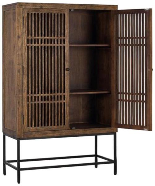 Product photograph of Uvalda Acacia Wood 2 Door Cabinet from Choice Furniture Superstore.