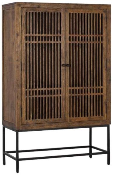 Product photograph of Uvalda Acacia Wood 2 Door Cabinet from Choice Furniture Superstore.