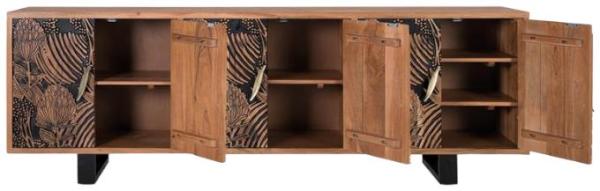 Product photograph of Orviston Solid Acacia Wood 6 Door Extra Large Sideboard from Choice Furniture Superstore.