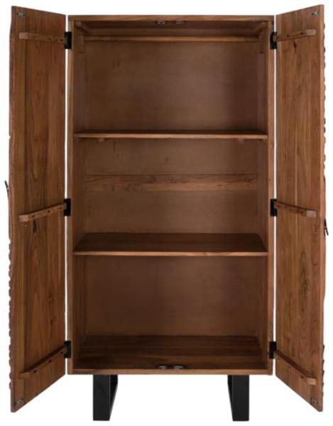 Product photograph of Orviston Solid Acacia Wood 2 Door Hall Cabinet from Choice Furniture Superstore.