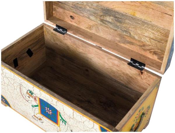 Product photograph of Jasnitz Hand-painted Mango Wood Trunk - 1571 from Choice Furniture Superstore.