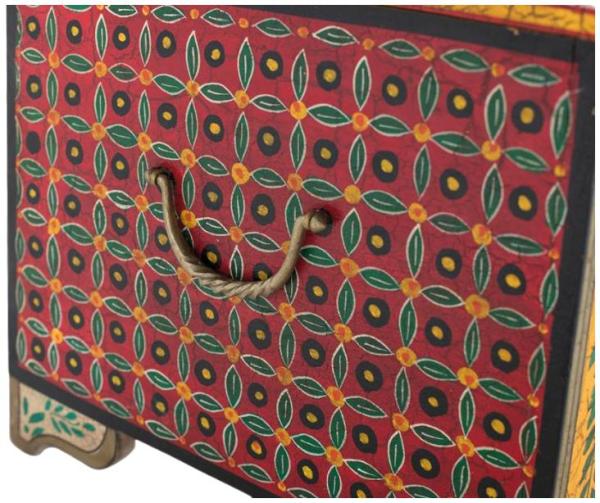 Product photograph of Loicheck Hand-painted Mango Wood Storage Trunk - 1570 from Choice Furniture Superstore.