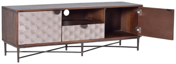 Product photograph of Bulate Mango Wood 2 Door 1 Drawer Tv Cabinet - 1318 from Choice Furniture Superstore.