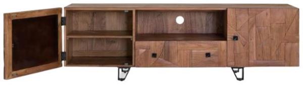 Product photograph of Beswota Solid Acacia Wood 2 Door 2 Drawer Tv Cabinet - 1552 from Choice Furniture Superstore.