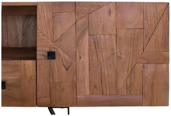 Product photograph of Beswota Solid Acacia Wood 2 Door 2 Drawer Tv Cabinet - 1552 from Choice Furniture Superstore.