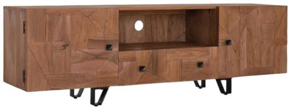 Product photograph of Beswota Solid Acacia Wood 2 Door 2 Drawer Tv Cabinet - 1552 from Choice Furniture Superstore.