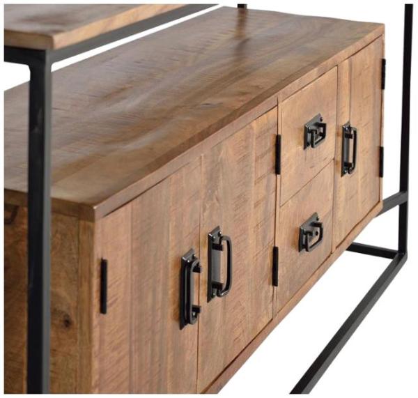 Product photograph of Ronkonkoma Industrial Solid Mango Tree Wood Large Sideboard from Choice Furniture Superstore.