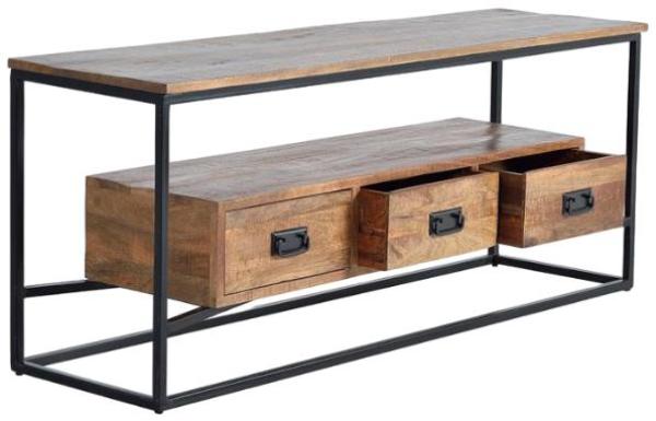 Product photograph of Ronkonkoma Industrial Solid Mango Tree Wood Tv Cabinet from Choice Furniture Superstore.