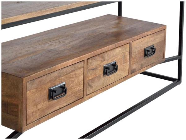 Product photograph of Ronkonkoma Industrial Solid Mango Tree Wood Tv Cabinet from Choice Furniture Superstore.