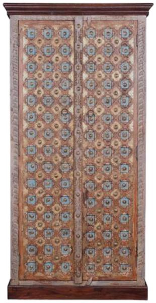 Product photograph of Fordoche Carved Mango Tree Wood 2 Door Wardrobe from Choice Furniture Superstore.