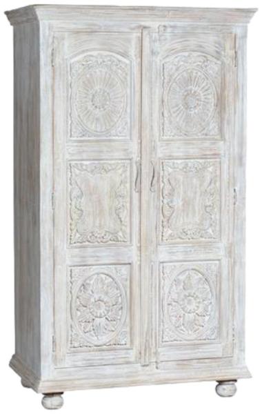 Product photograph of Granbury Carved Mango Tree Wood Wardrobe from Choice Furniture Superstore.