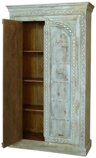 Product photograph of Flourtown Hand Carved Mango Tree Wood Wardrobe from Choice Furniture Superstore.