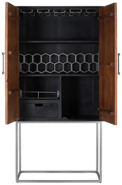 Product photograph of Fairland Mango Wood 2 Door Bar Cabinet from Choice Furniture Superstore.