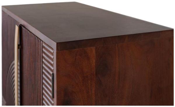 Product photograph of Flora Mango Wood And Metal 2 Door Bar Cabinet from Choice Furniture Superstore.