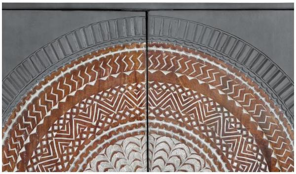 Product photograph of Wood Lytton Carved Mango Tree Wood Cabinet from Choice Furniture Superstore.