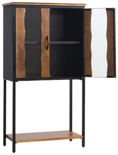 Product photograph of Ballinger Industrial 2 Door Showcase from Choice Furniture Superstore.