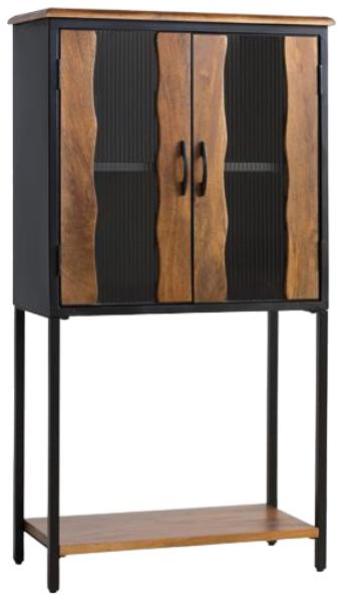 Product photograph of Ballinger Industrial 2 Door Showcase from Choice Furniture Superstore.