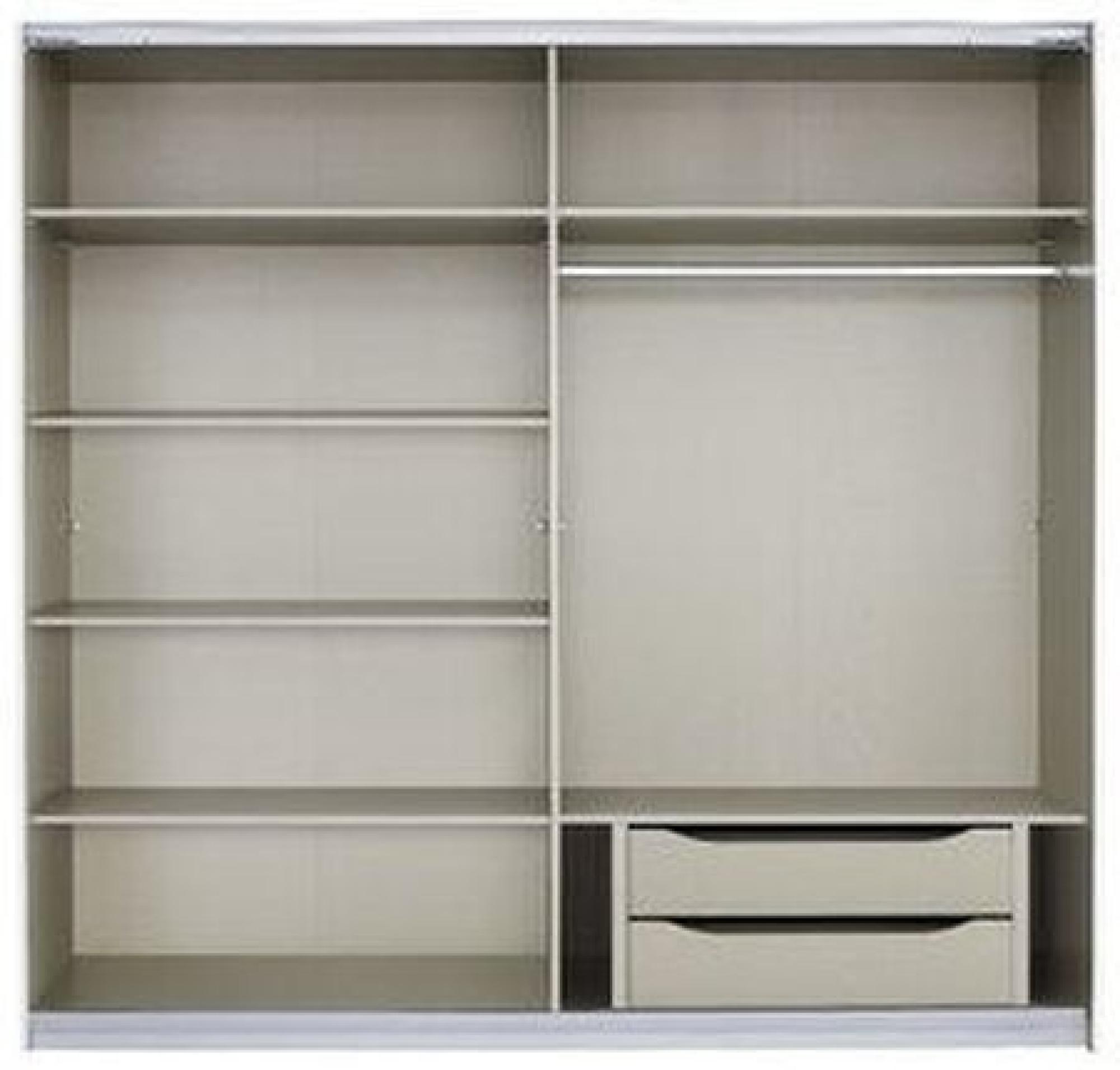 Product photograph of Stuttgart 4 Door 2 Mirror Wardrobe In White - W 181cm from Choice Furniture Superstore.