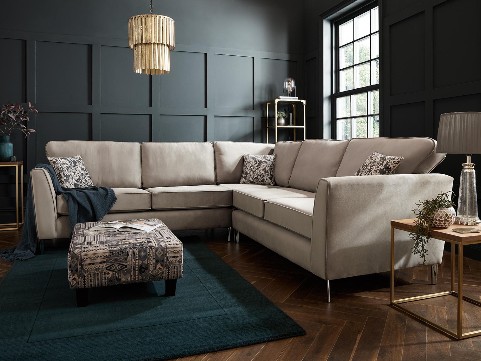 Product photograph of Bailey Fabric Corner Sofa from Choice Furniture Superstore.