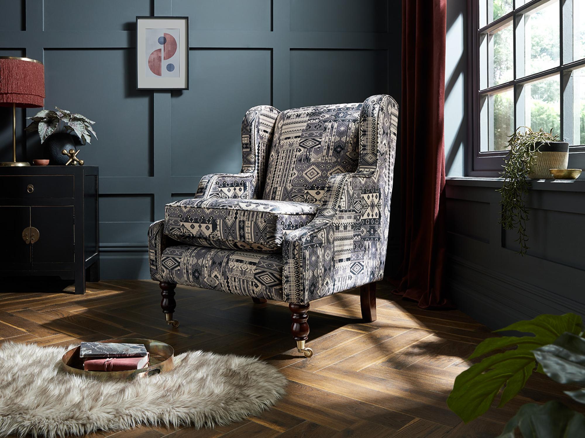 Product photograph of Claflin Fabric Accent Chair from Choice Furniture Superstore.