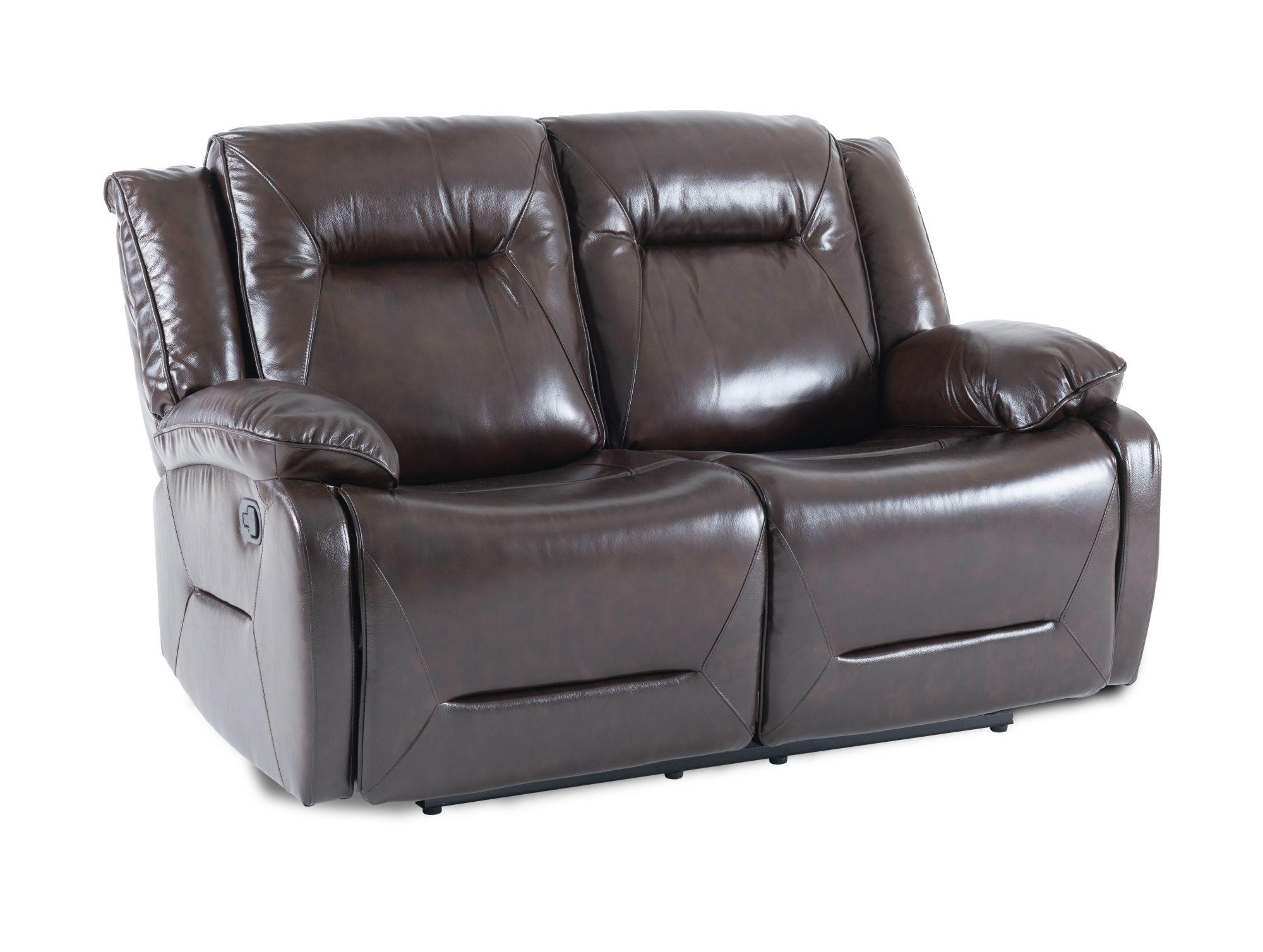 Product photograph of Athena Dark Brown Leather Recliner 3 2 Seater Sofa Suite from Choice Furniture Superstore.