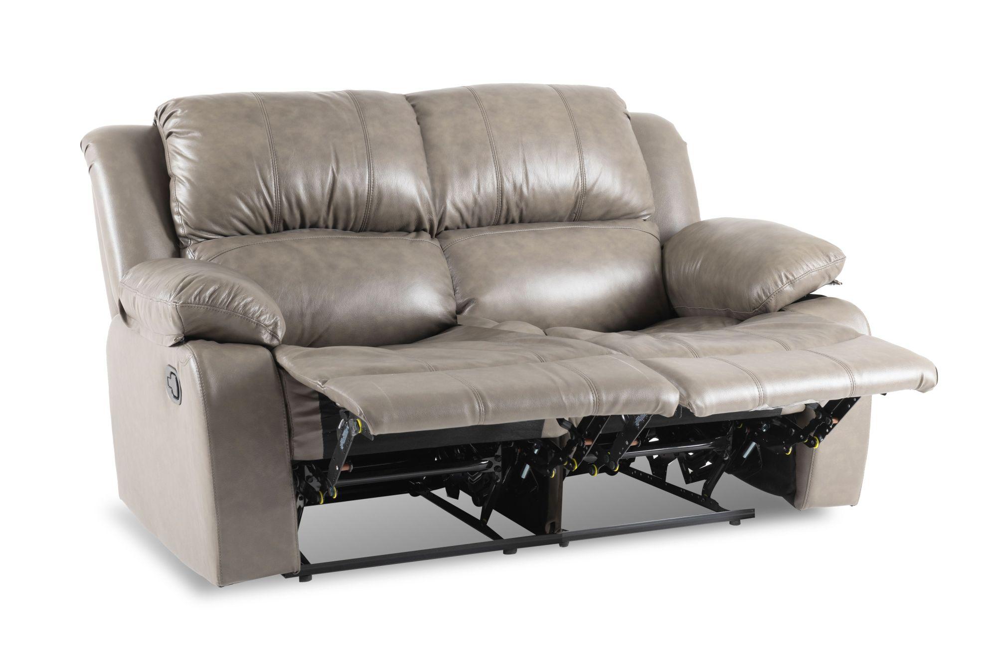 Product photograph of London Taupe Leather Recliner 3 2 Seater Sofa Suite from Choice Furniture Superstore.