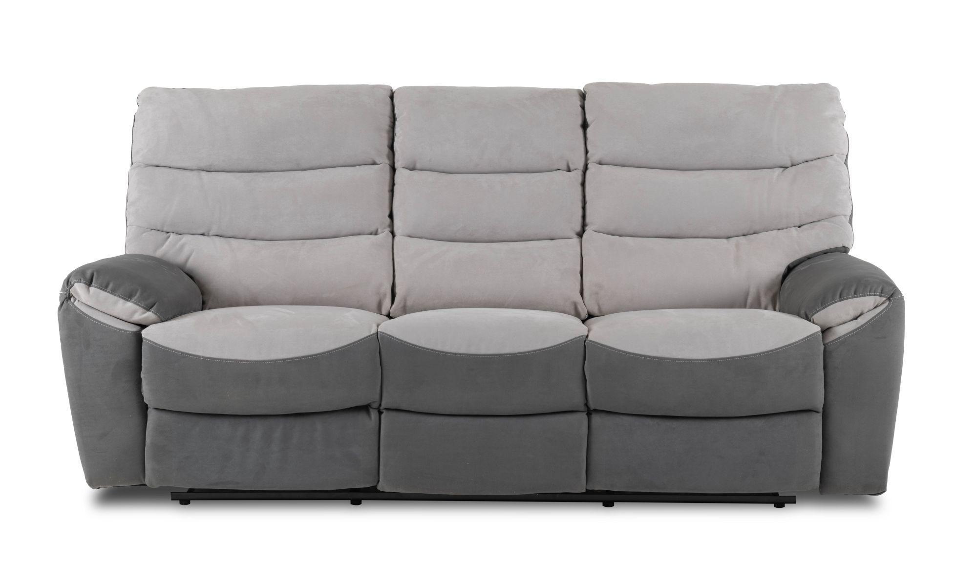 Product photograph of Lisbon Grey Fabric Recliner 3 2 Seater Sofa Suite from Choice Furniture Superstore.
