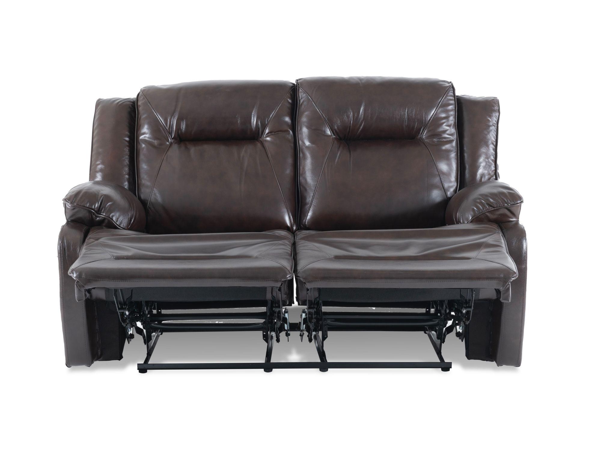 Product photograph of Athena Dark Brown Leather Recliner 2 Seater Sofa from Choice Furniture Superstore.