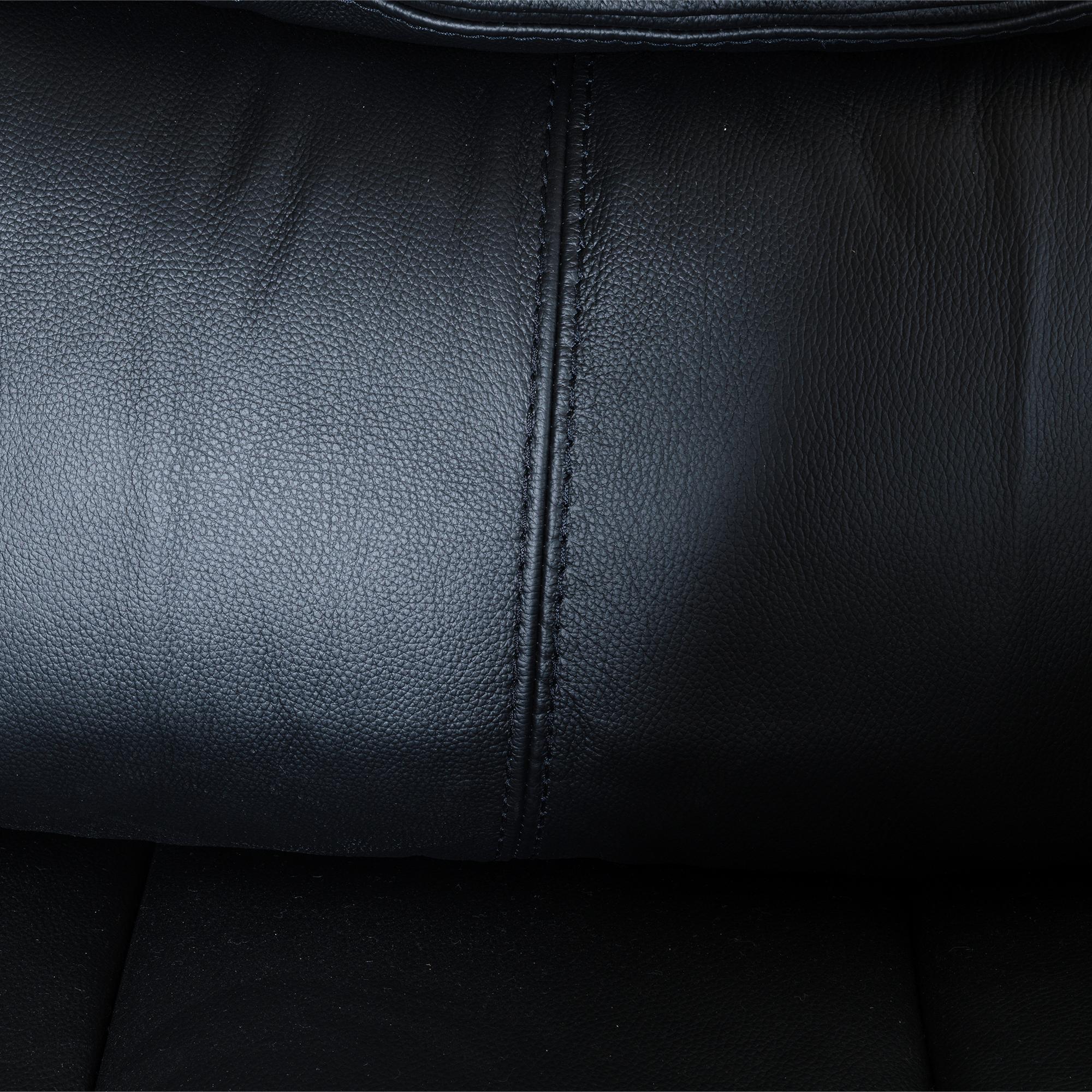 Product photograph of Berlin Black Leather 2 Seater Recliner Sofa from Choice Furniture Superstore.