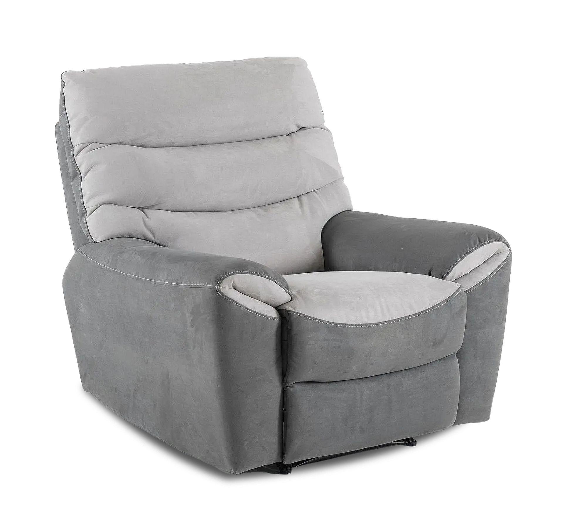 Product photograph of Lisbon Grey Fabric Recliner Armchair from Choice Furniture Superstore.