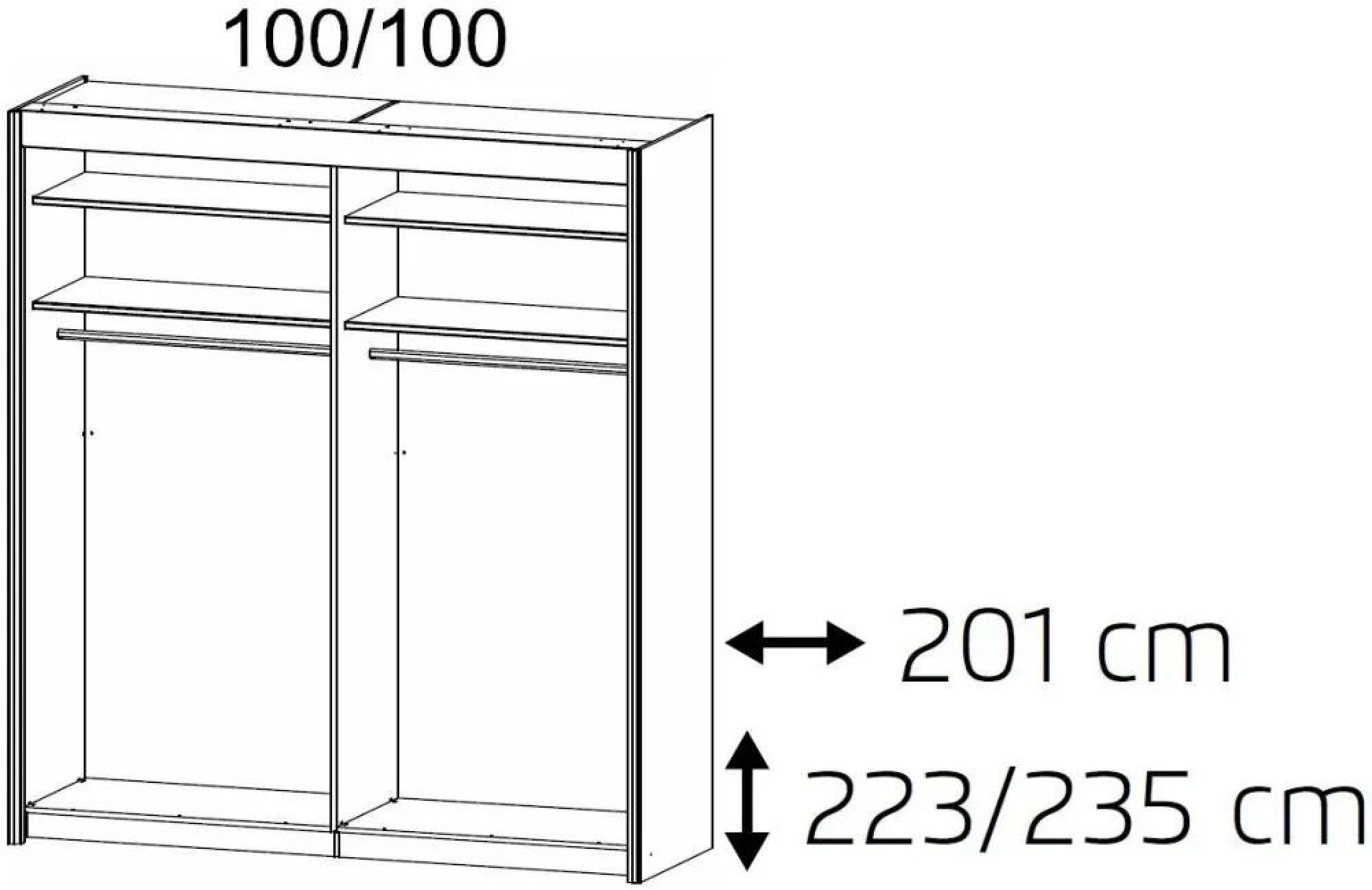 Product photograph of Imperial 2 Mirror Door Sliding Wardrobe In White - W 201cm from Choice Furniture Superstore.