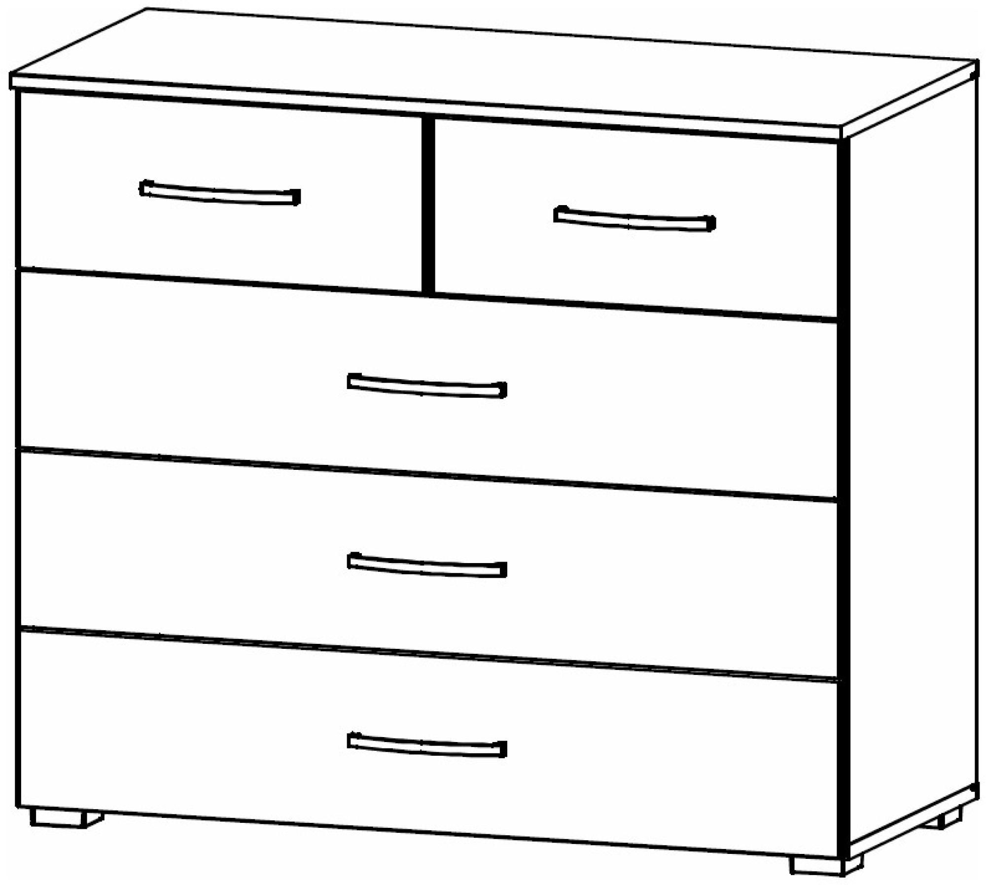 Product photograph of Rauch Aditio 5 Drawer Chest In White from Choice Furniture Superstore.