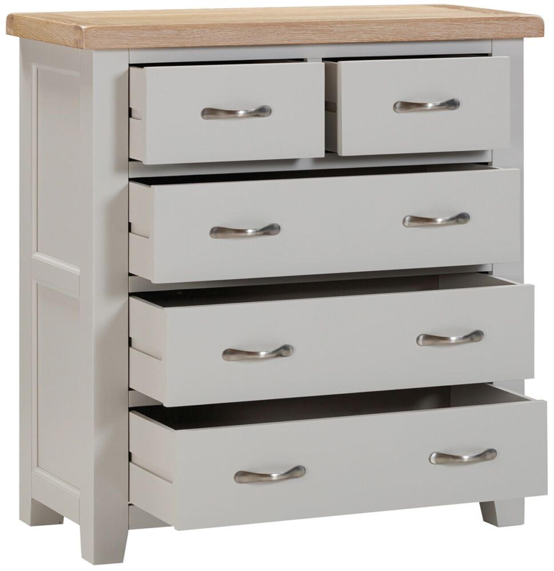 Product photograph of Wilmont Grey Painted 2 3 Drawer Chest from Choice Furniture Superstore.