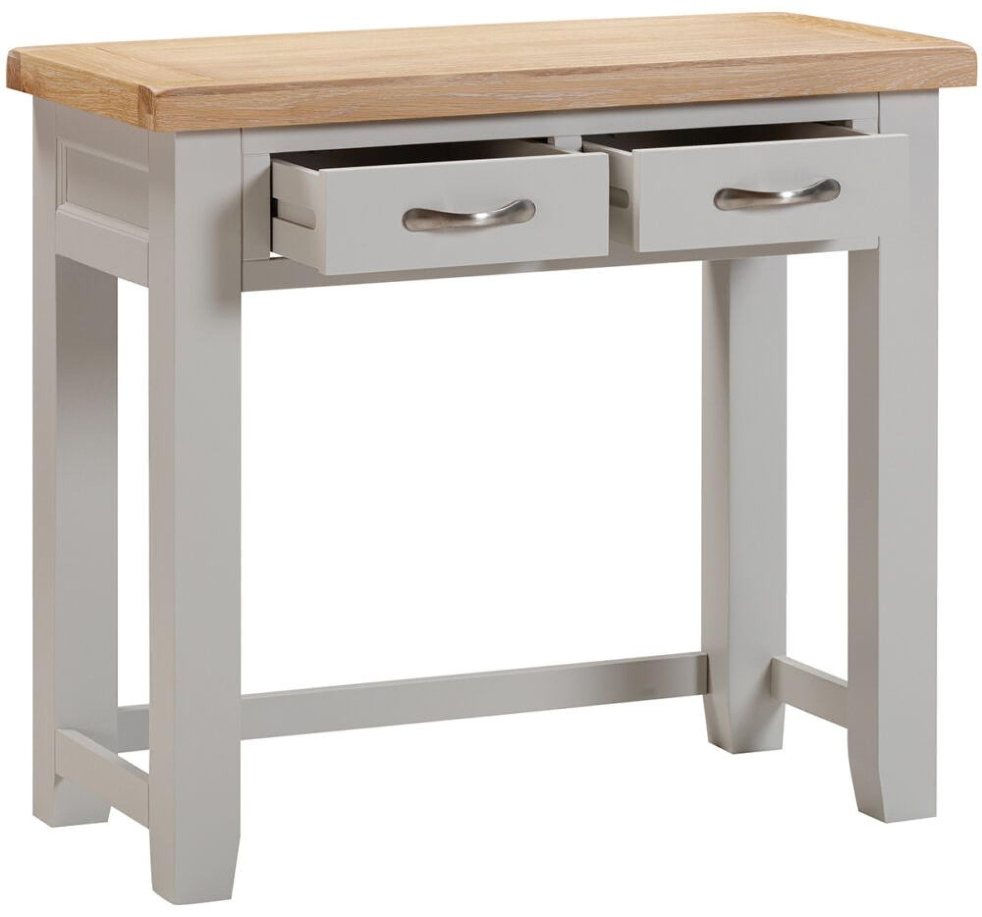 Product photograph of Wilmont Grey Painted 2 Drawer Dressing Table from Choice Furniture Superstore.