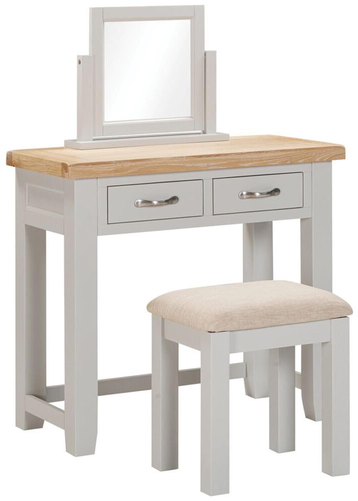 Product photograph of Wilmont Grey Painted 2 Drawer Dressing Table from Choice Furniture Superstore.