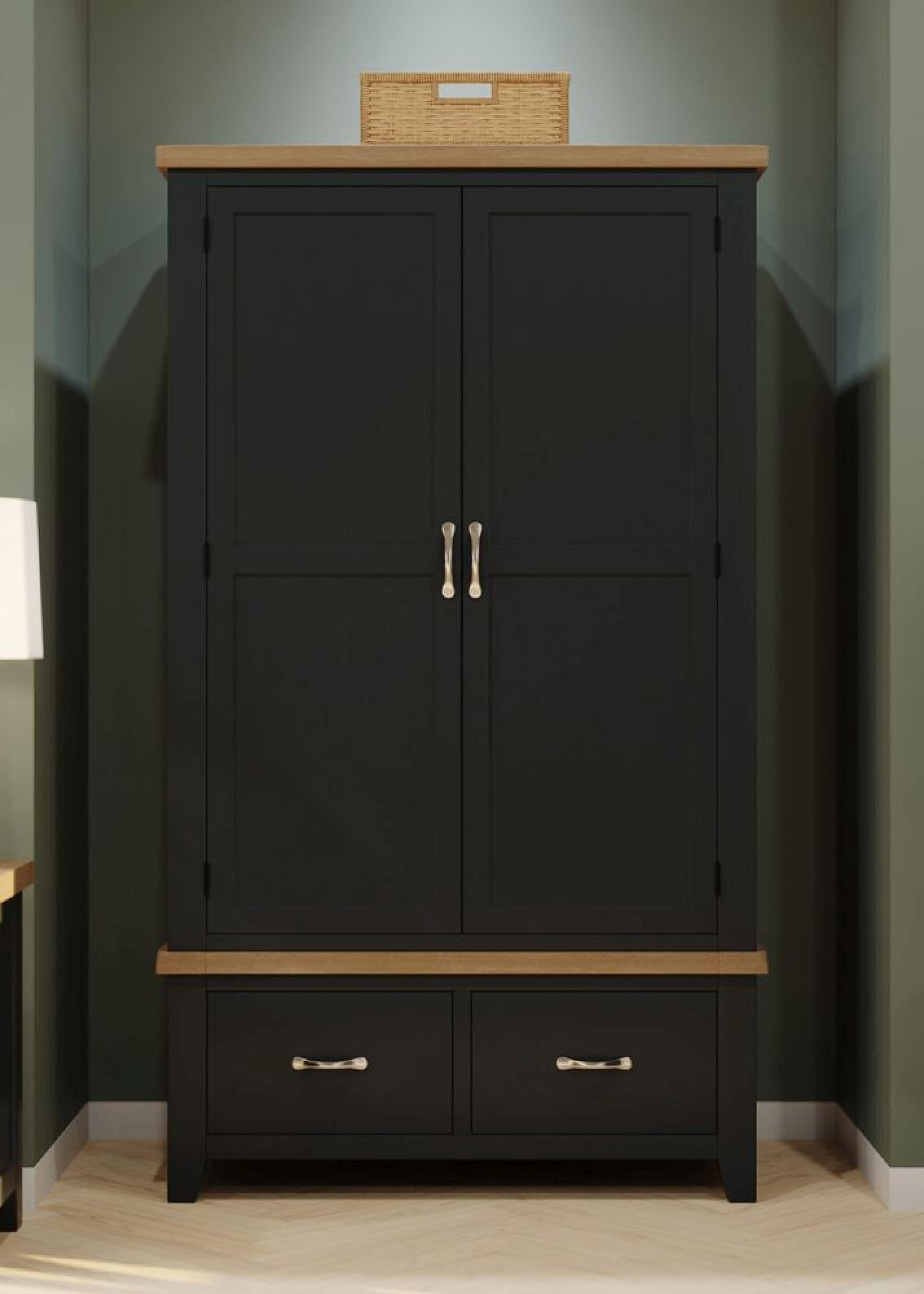 Product photograph of Wilmont Painted 2 Door Double Wardrobe - Comes In Moon Grey Painted White Painted And Ivory Painted Options from Choice Furniture Superstore.