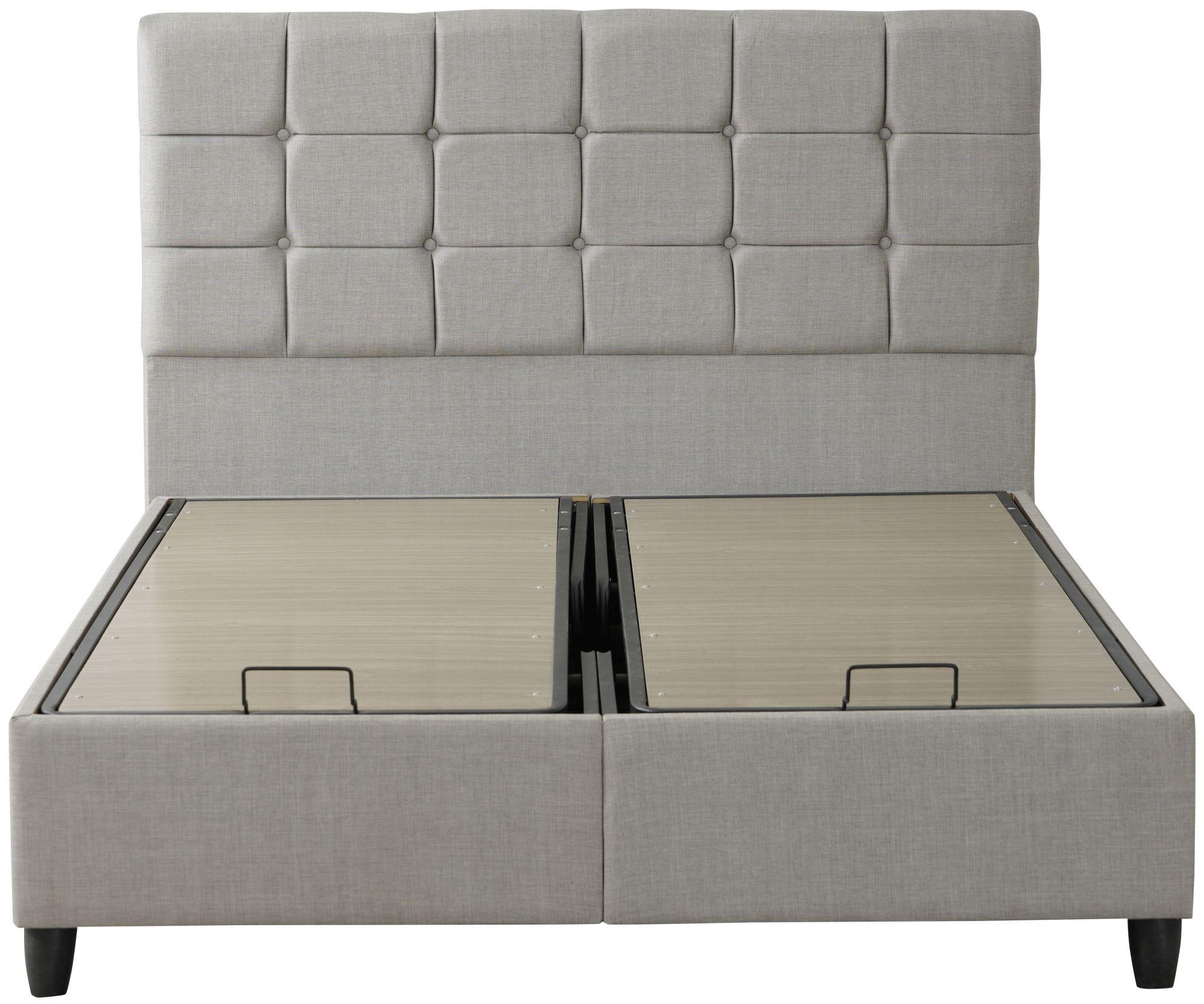 Product photograph of Francesca Grey Fabric Upholstered Ottoman Storage Bed - Comes In Single Double And King Size from Choice Furniture Superstore.