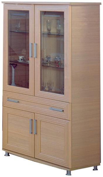 Product photograph of Sonia Light Oak Italian 2 Door Display Cabinet from Choice Furniture Superstore.