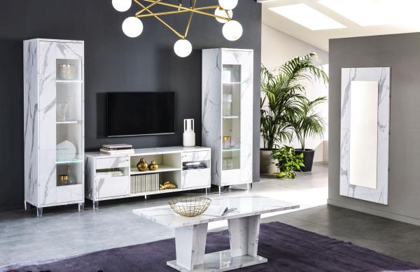 Product photograph of Vittoria White Italian 2 Door Plasma Tv Stand from Choice Furniture Superstore.