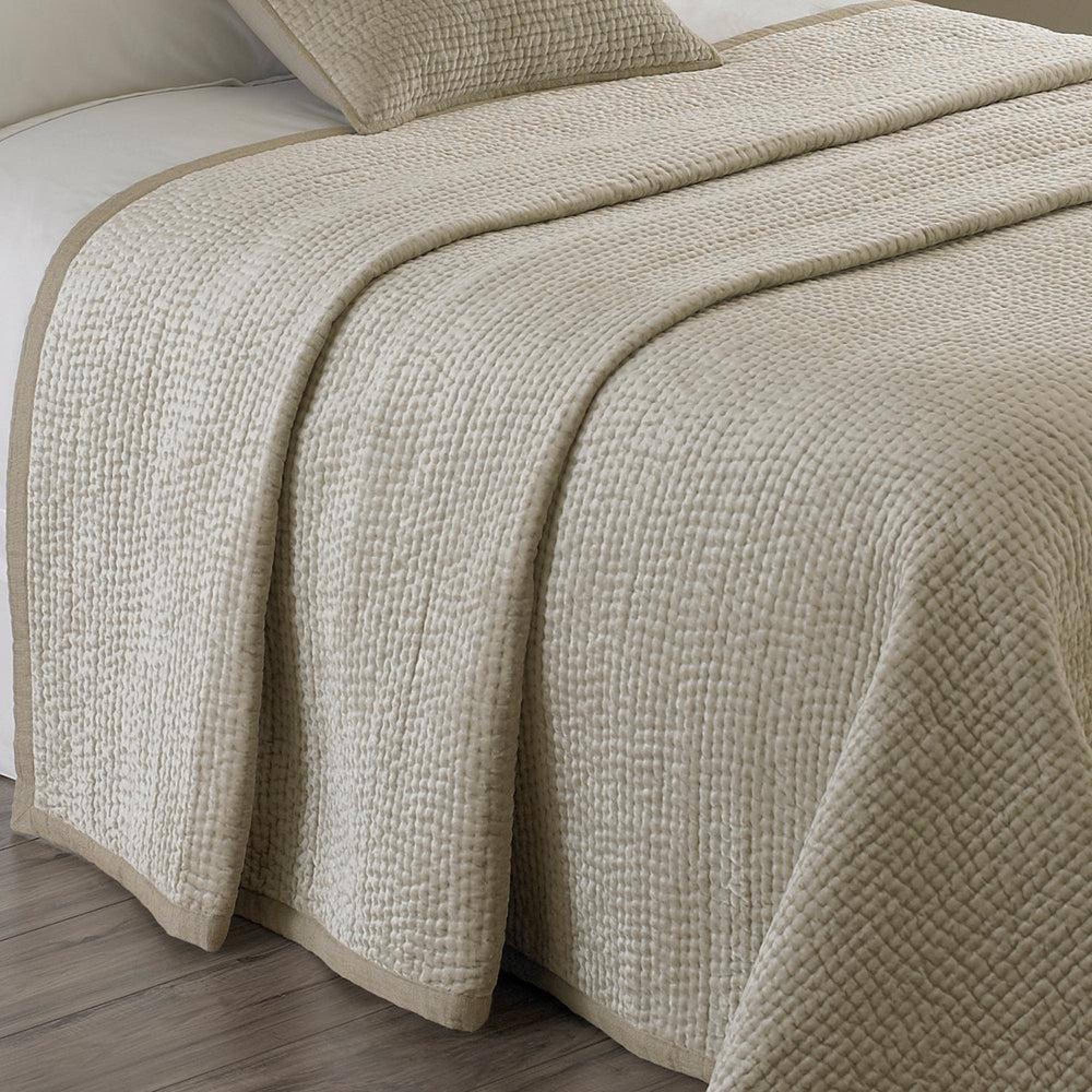 Product photograph of Paoletti Champagne Viscose Brooklands Bedspread from Choice Furniture Superstore.