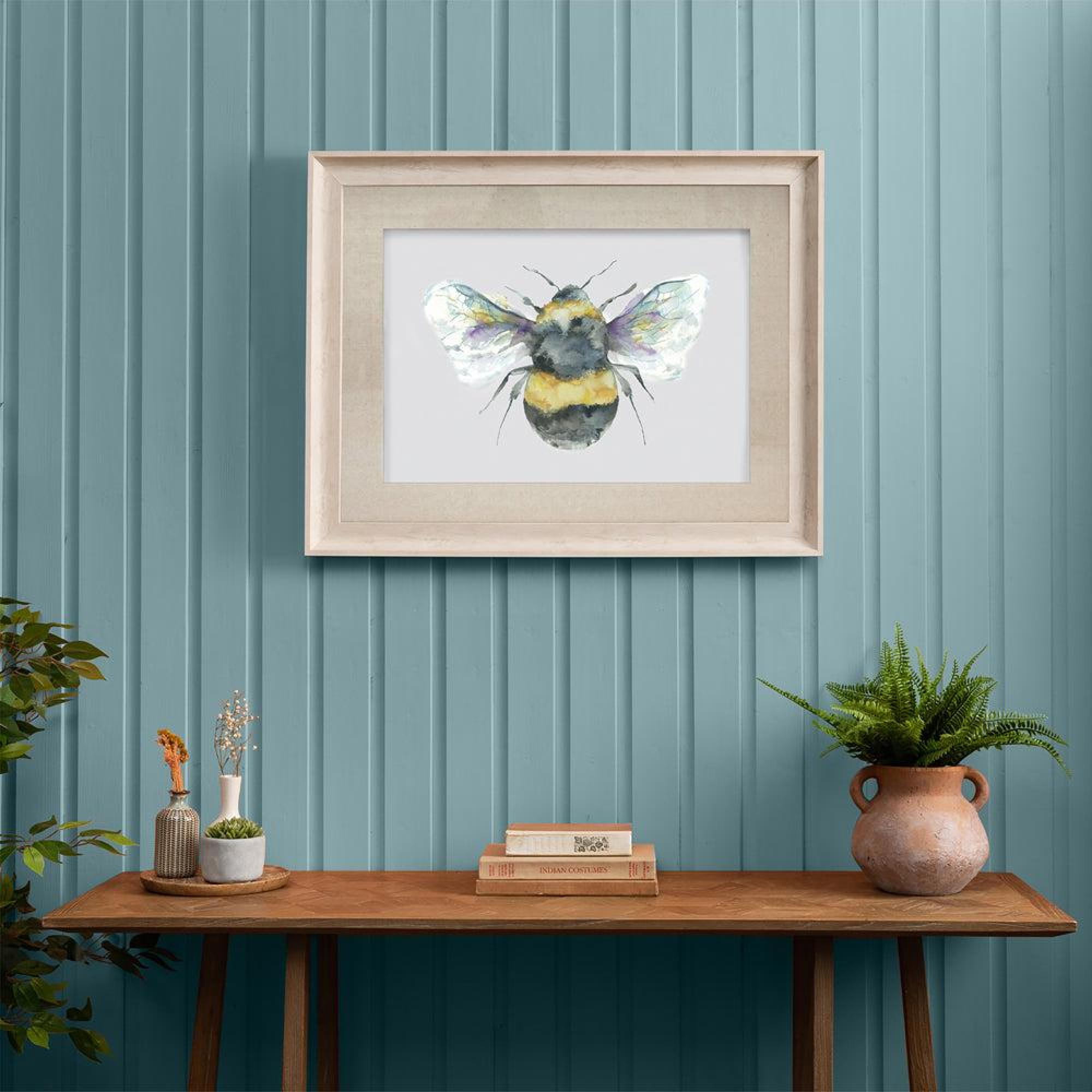 Product photograph of Voyage Maison Birch Wood Bee Framed Print - 90cm X 70cm from Choice Furniture Superstore.