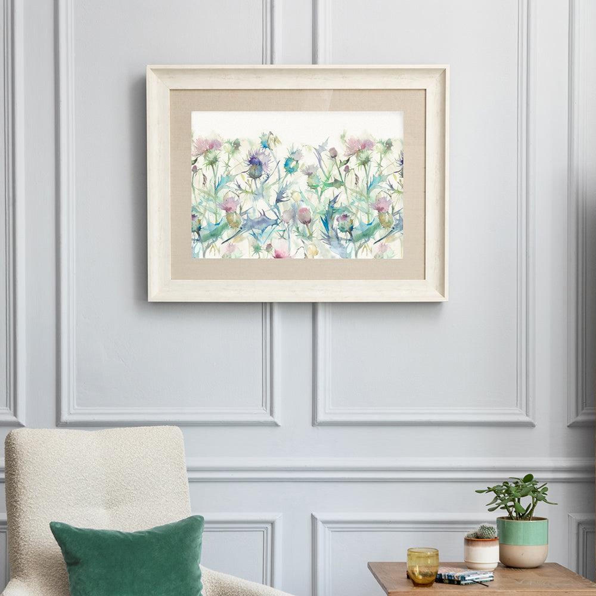 Product photograph of Voyage Maison Birch Wood Damson Bristle Framed Print - 90cm X 70cm from Choice Furniture Superstore.