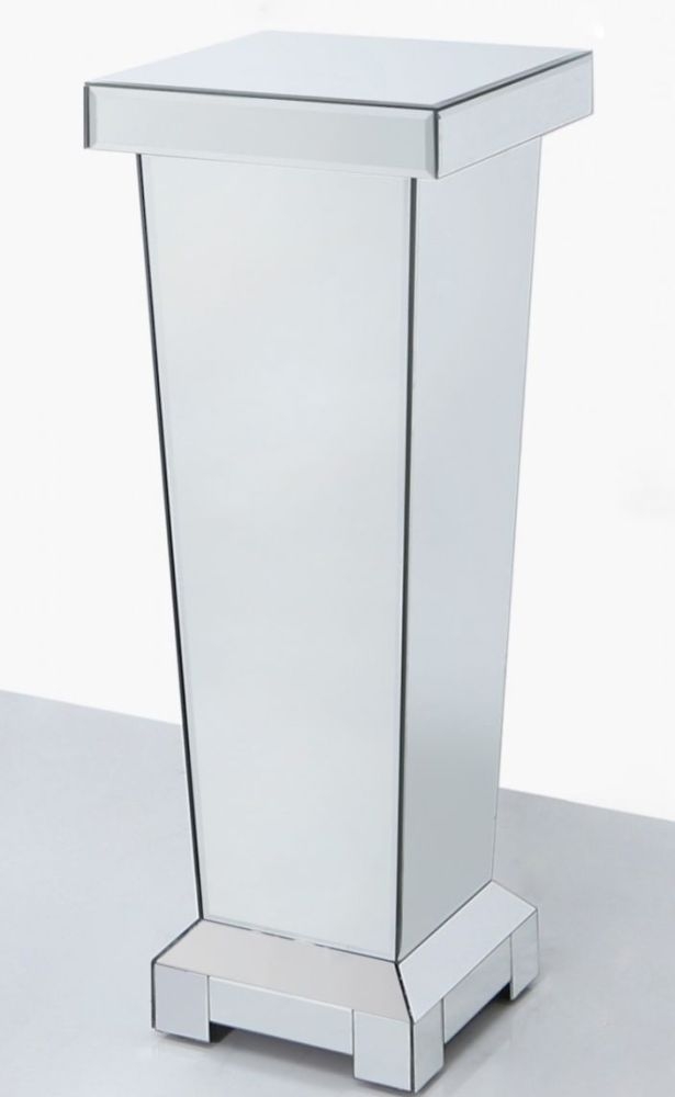 Product photograph of Classic Mirrored Small Pedestal from Choice Furniture Superstore.