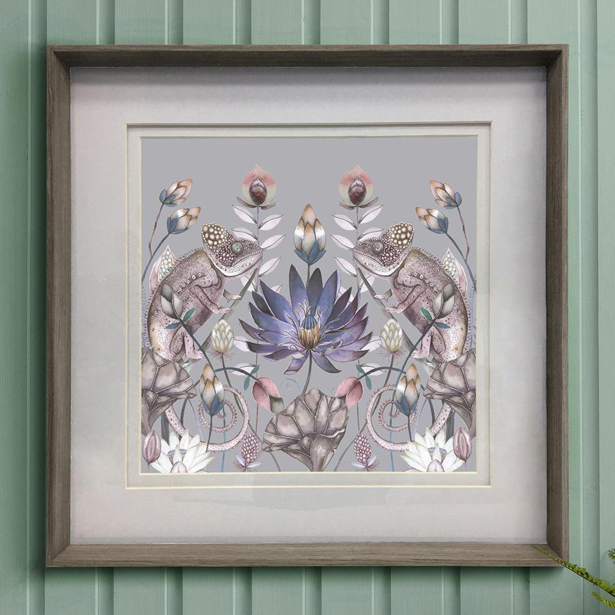 Product photograph of Voyage Maison Nut Wood Oswai Framed Print - 81cm X 81cm from Choice Furniture Superstore.