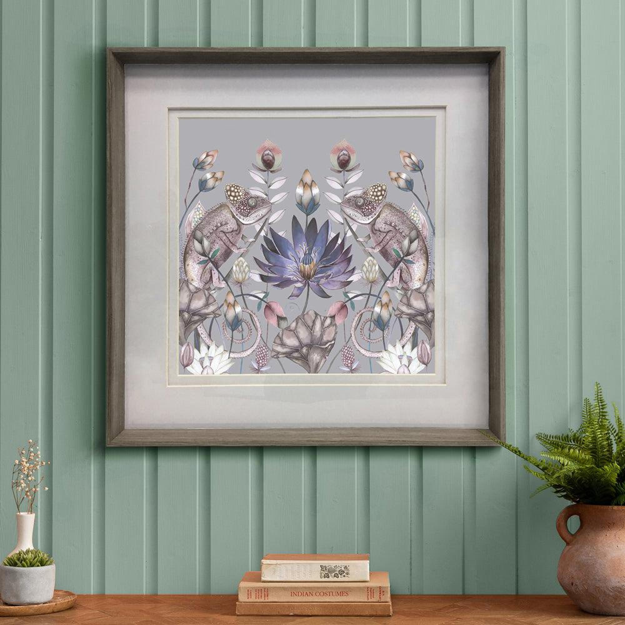 Product photograph of Voyage Maison Nut Wood Oswai Framed Print - 81cm X 81cm from Choice Furniture Superstore.