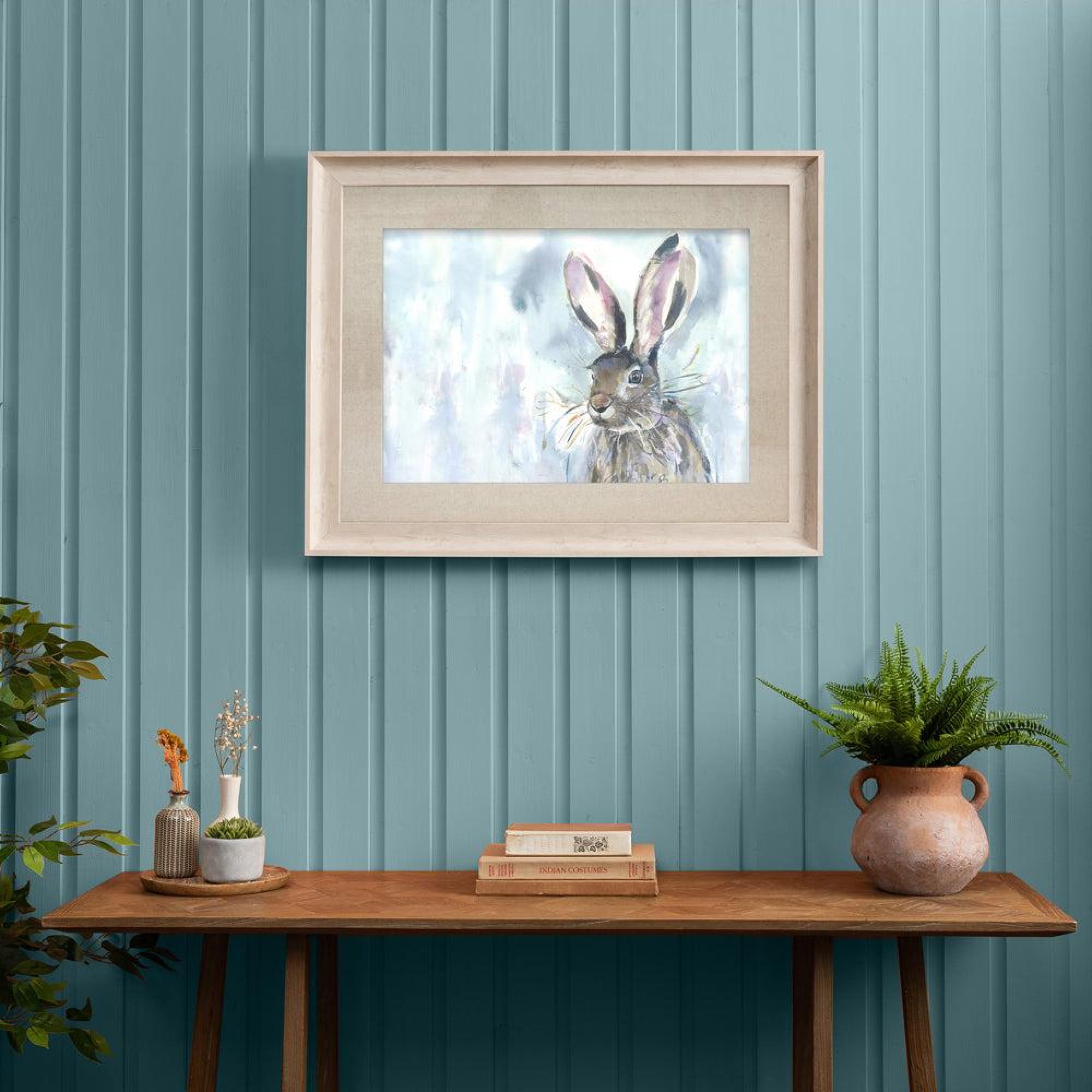 Product photograph of Voyage Maison Birch Wood Harriet Hare Framed Print - 90cm X 70cm from Choice Furniture Superstore.