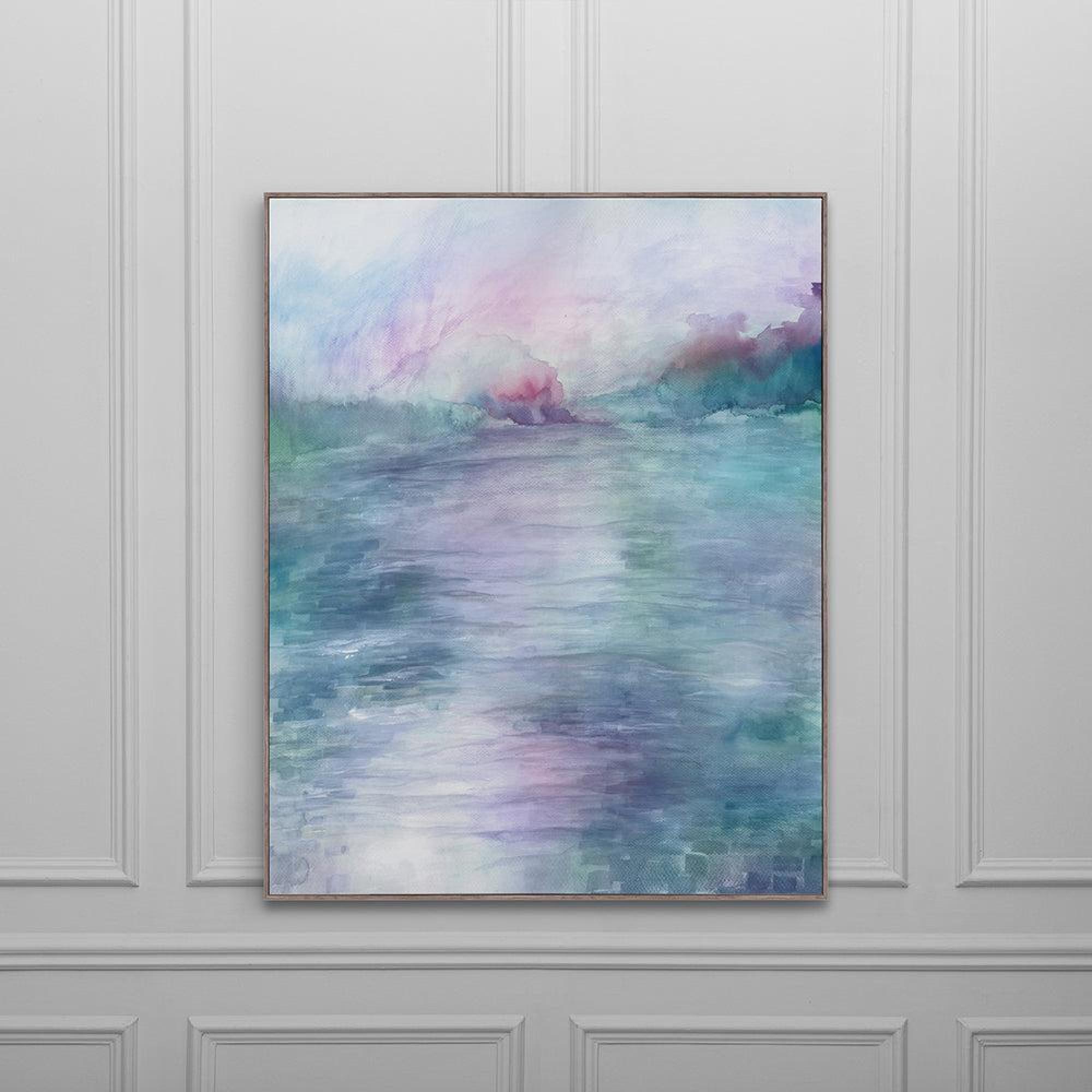 Product photograph of Voyage Maison Stone Maree Iris Framed Canvas - 112cm X 141cm from Choice Furniture Superstore.