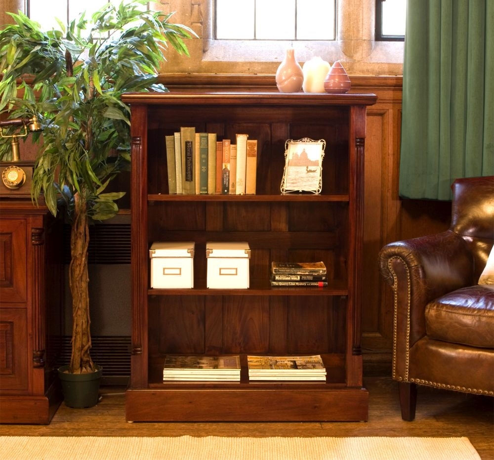 Product photograph of La Roque Mahogany Low Bookcase from Choice Furniture Superstore.