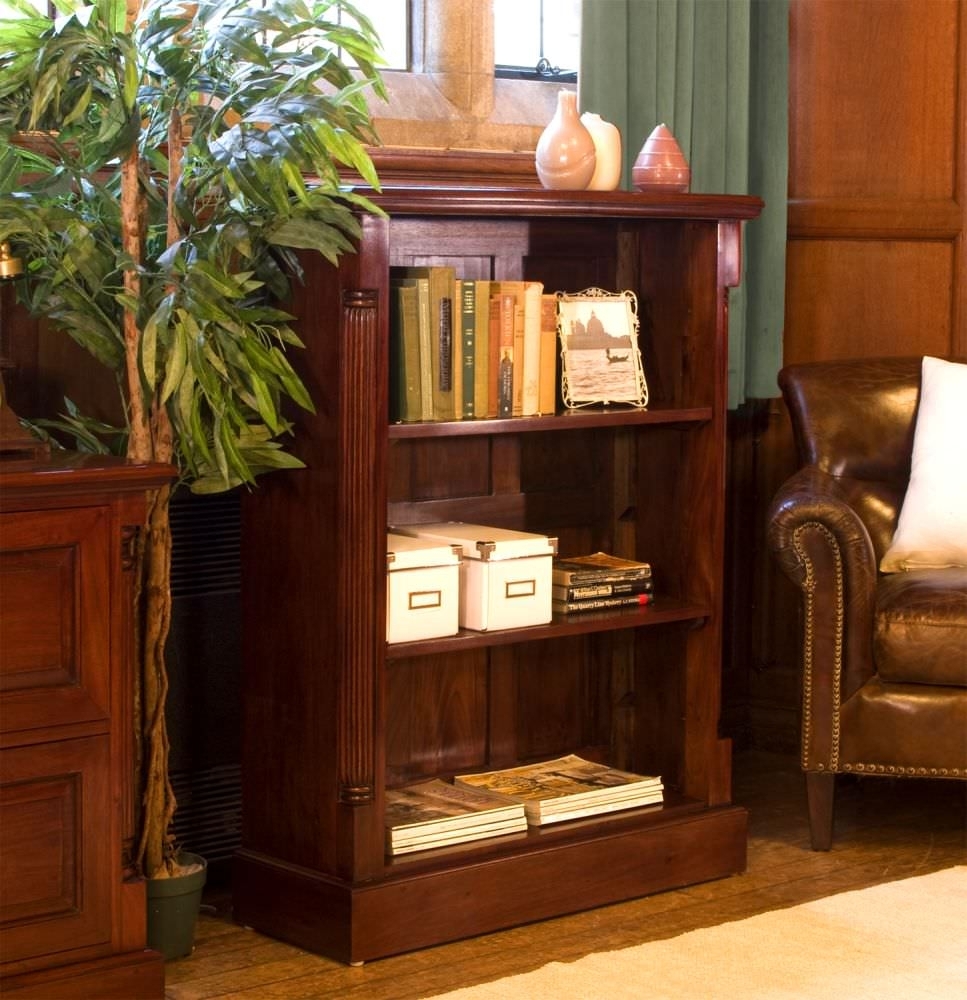Product photograph of La Roque Mahogany Low Bookcase from Choice Furniture Superstore.
