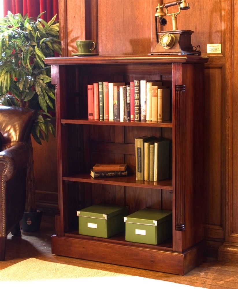 Product photograph of La Roque Mahogany Low Bookcase from Choice Furniture Superstore.